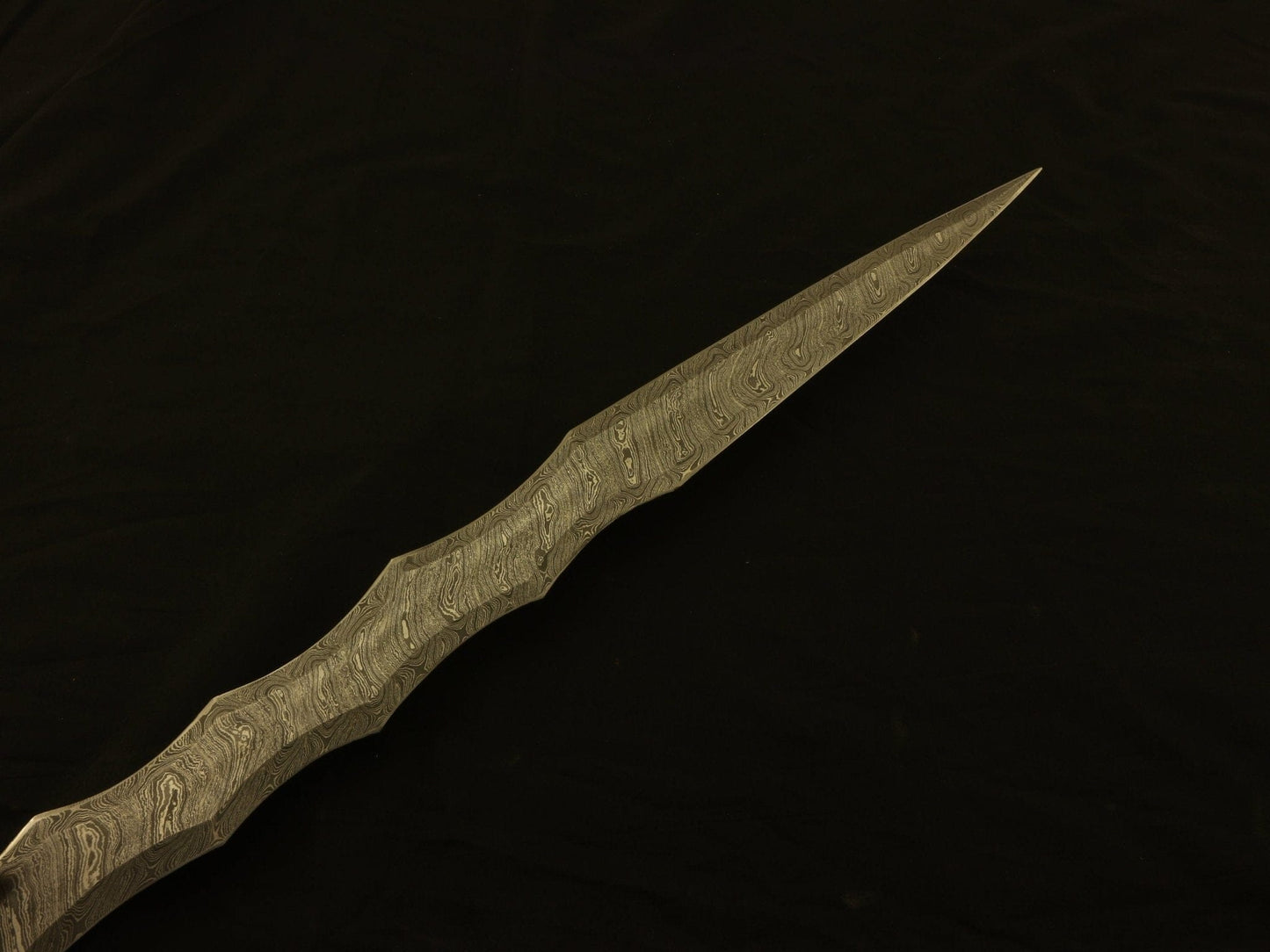 Hand Forged Damascus Steel Sword With Leather Sheath Costume Weapons Terror Defender 