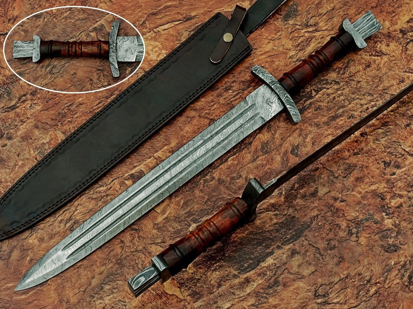 Hand Forged Full Tang Machete Military Styled Handle Costume Weapons Terror Defender 