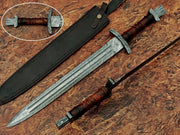 Hand Forged Full Tang Machete Military Styled Handle Costume Weapons Terror Defender 