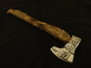 Hand Forged High Carbon Steel Axe With Sheath Camping Terror Defender 