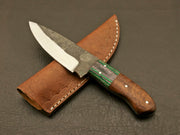 Hand Forged High Carbon Steel Skinner Knife with Exquisite Rosewood Handle and Premium Leather Sheath - The Ultimate Hunting Companion Knives Terror Defender 