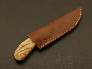 Handcrafted Full Tang Hunting Skinner Knife with High Carbon Steel Blade, Enchanting Rosewood Handle, and Premium Leather Sheath Hunting Terror Defender 