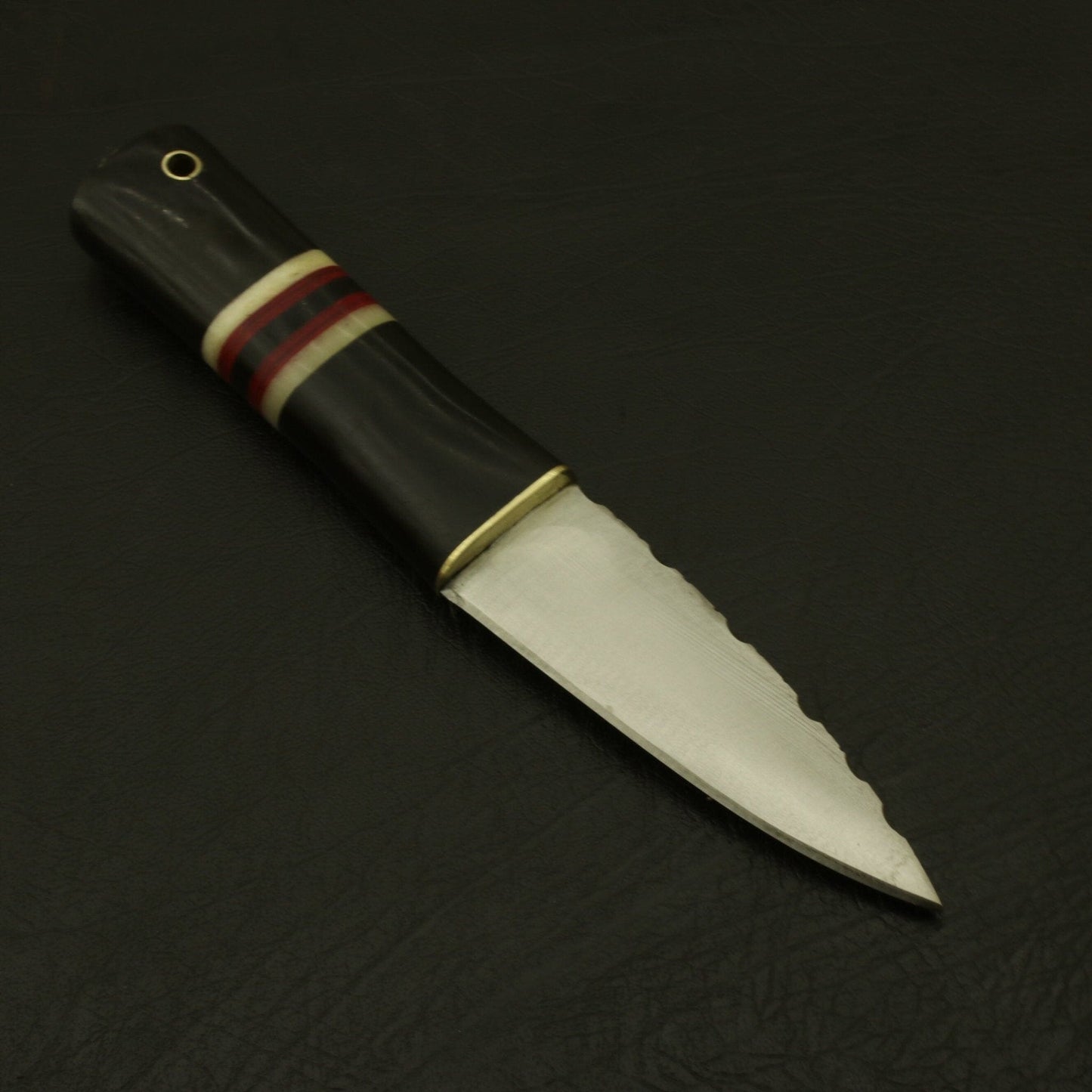 Handcrafted Stainless Steel Serrated Edge Scottish Dirk Knife with Custom Sheath Hunting Terror Defender 