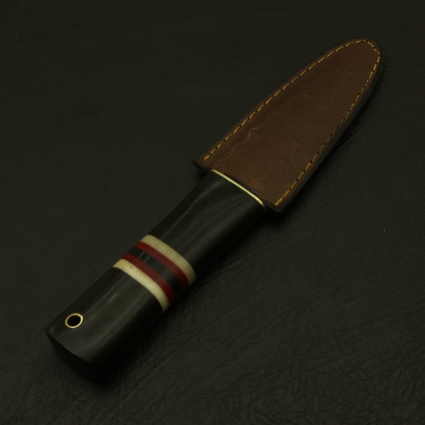 Handcrafted Stainless Steel Serrated Edge Scottish Dirk Knife with Custom Sheath Hunting Terror Defender 