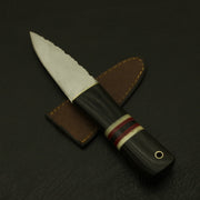 Handcrafted Stainless Steel Serrated Edge Scottish Dirk Knife with Custom Sheath Hunting Terror Defender 