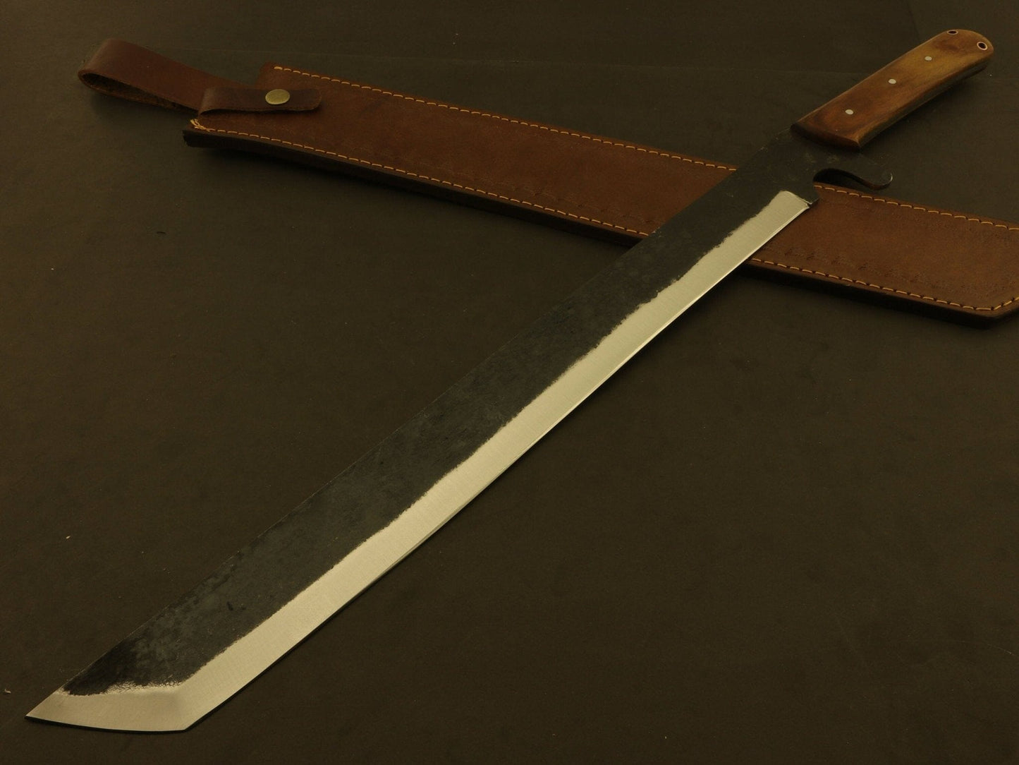 Handmade Carbon Steel Machete With Sheath Costume Weapons Terror Defender 