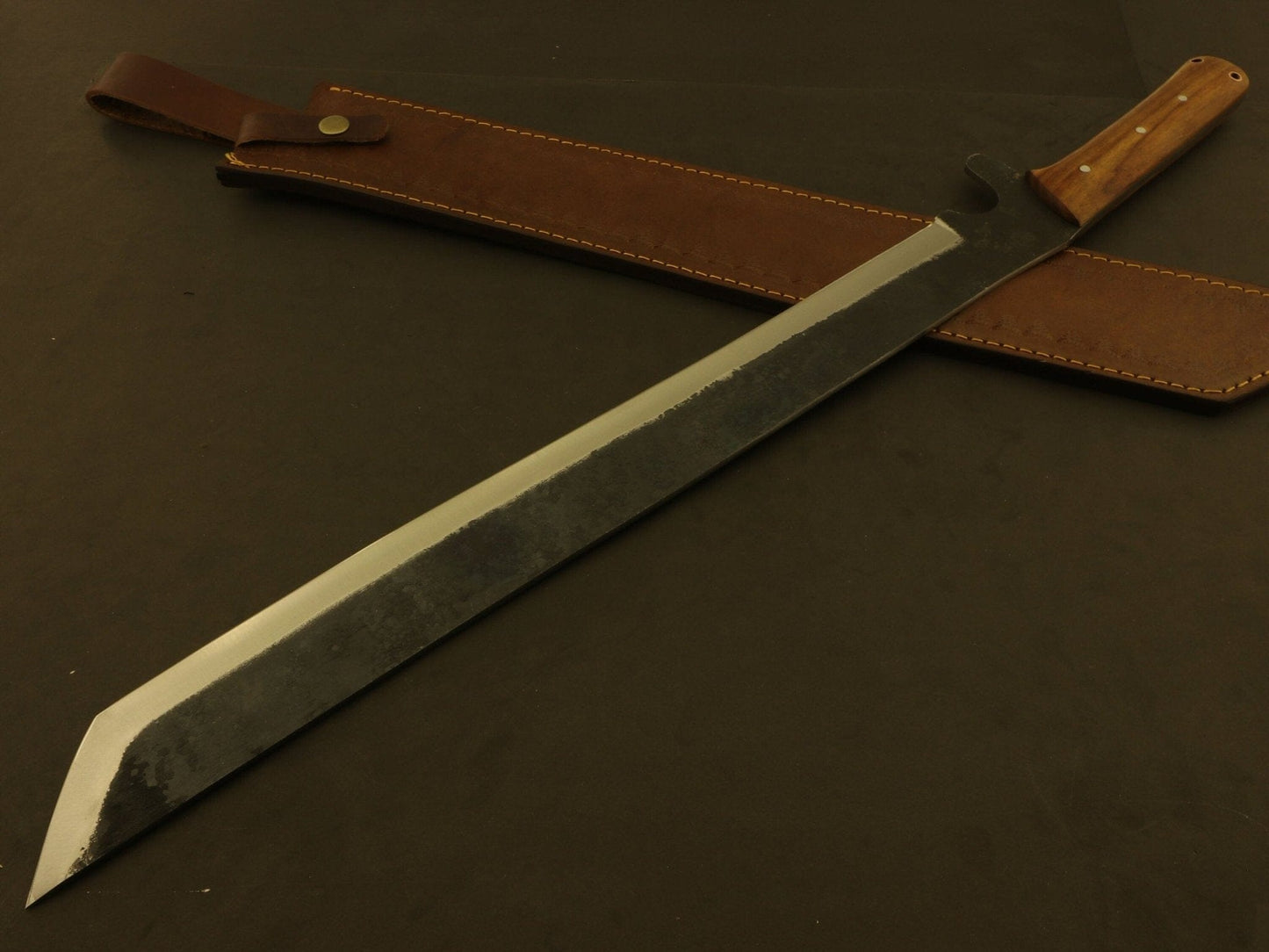 Handmade Carbon Steel Machete With Sheath Costume Weapons Terror Defender 