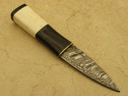 Handmade Celtic Scottish - Genuine Damascus Sgian Dubh Dirk knife Knives Terror Defender 