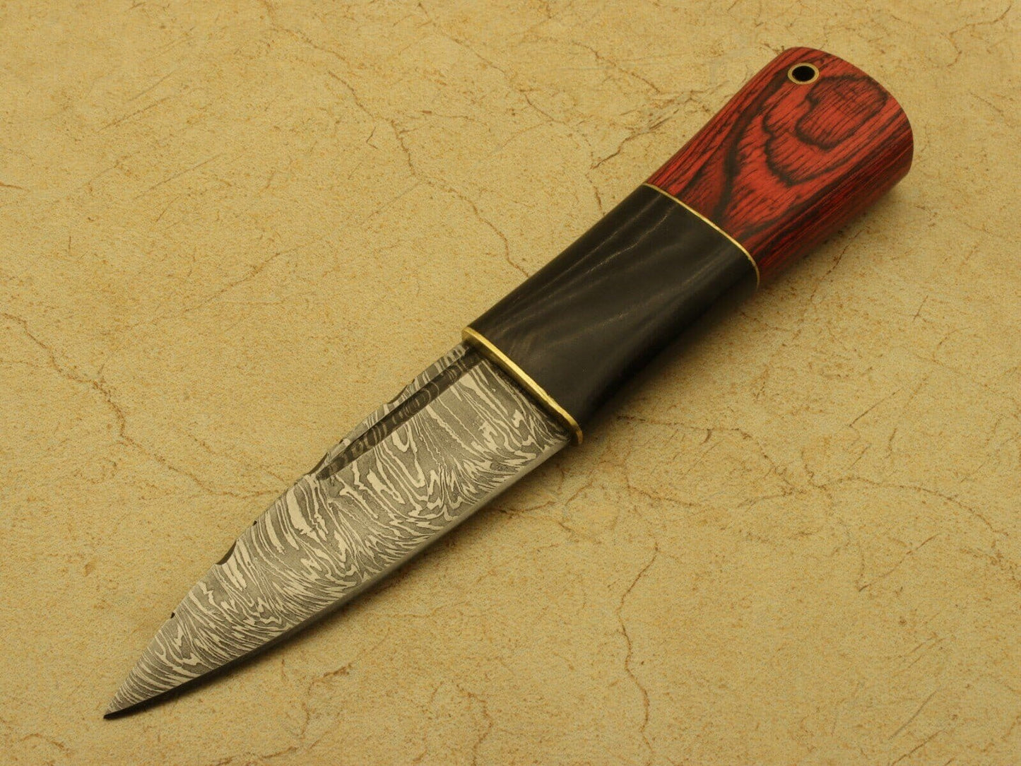 Handmade Celtic Scottish - Genuine Damascus Sgian Dubh Dirk knife Knives Terror Defender 