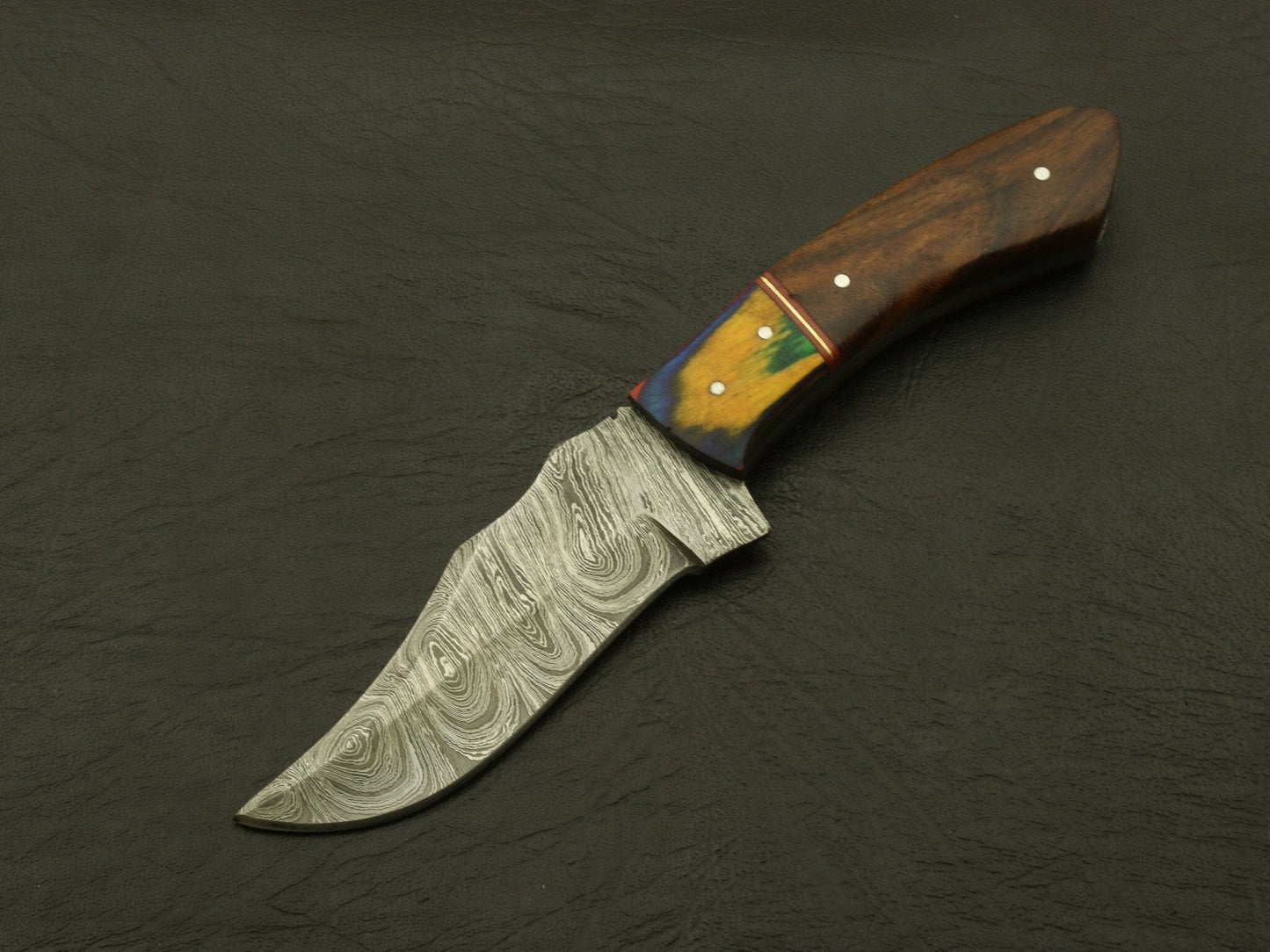 Handmade Cutting Edge Custom Damascus Steel 8" Hunting/skinning Knife/paka/rose/wood/sheath Hunting Terror Defender 