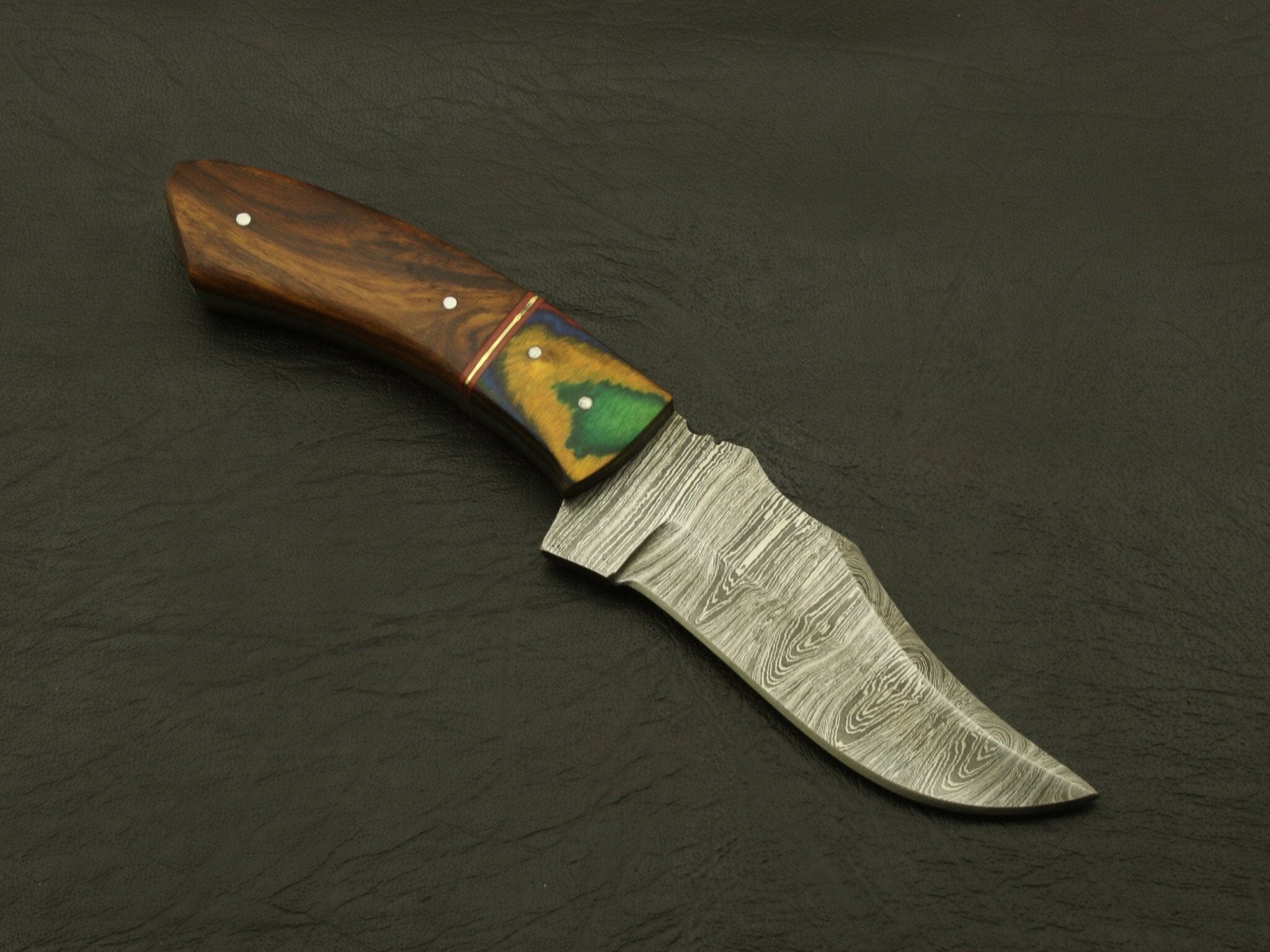 Handmade Cutting Edge Custom Damascus Steel 8" Hunting/skinning Knife/paka/rose/wood/sheath Hunting Terror Defender 