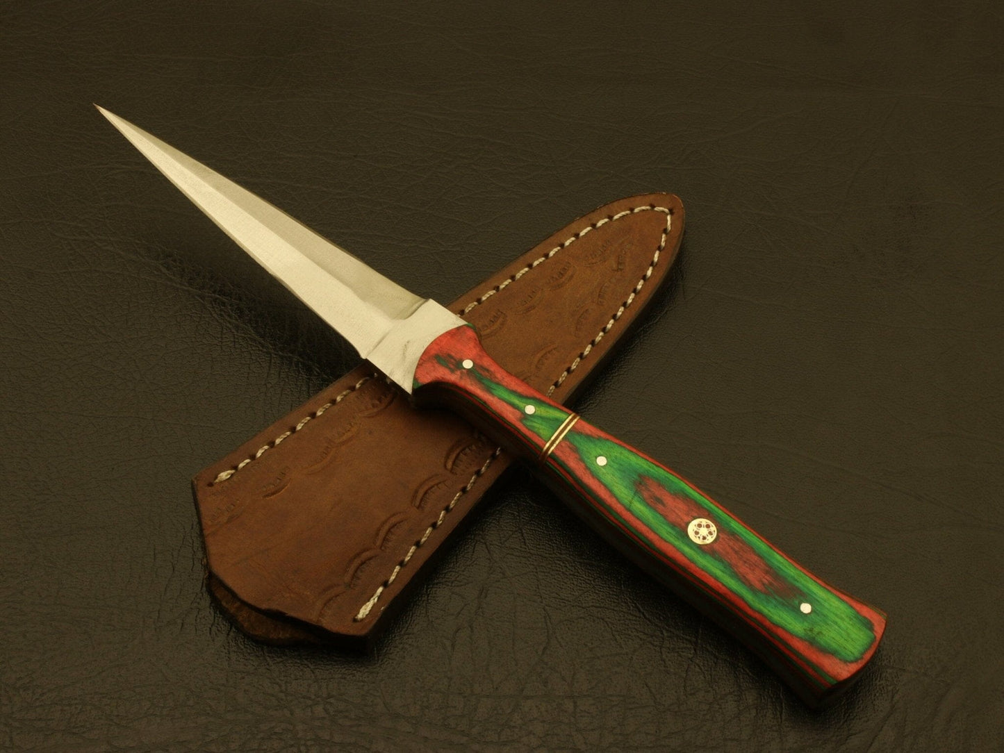 Handmade D2 Steel Blade Custom Pakka Wood Dagger Hunting Skinning Knife Hunting Terror Defender 