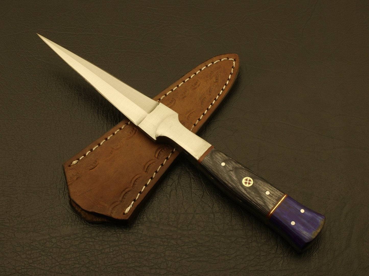 Handmade D2 Steel stainless Hunting Double Edge Dagger Boot Knife Hunting Terror Defender 