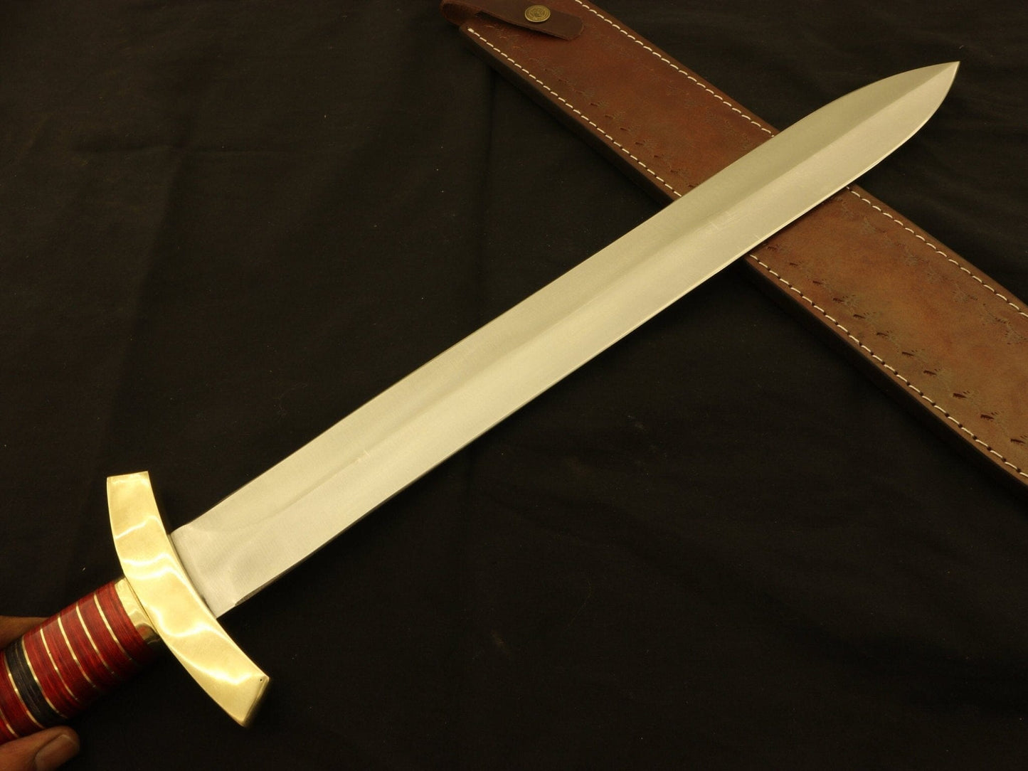 Handmade D2 Steel Sword With Sheath Costume Weapons Terror Defender 