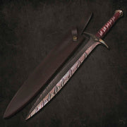 Handmade Damascus Steel Hobbit Sting Sword Replica from Lord of the Rings (LOTR) Costume Weapons Terror Defender 