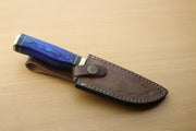 Handmade Damascus Steel Hunting knives with genuine leather sheath Hunting Terror Defender 