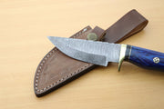 Handmade Damascus Steel Hunting knives with genuine leather sheath Hunting Terror Defender 