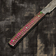 Handmade Damascus Steel Machete With Sheath Costume Weapons Terror Defender 