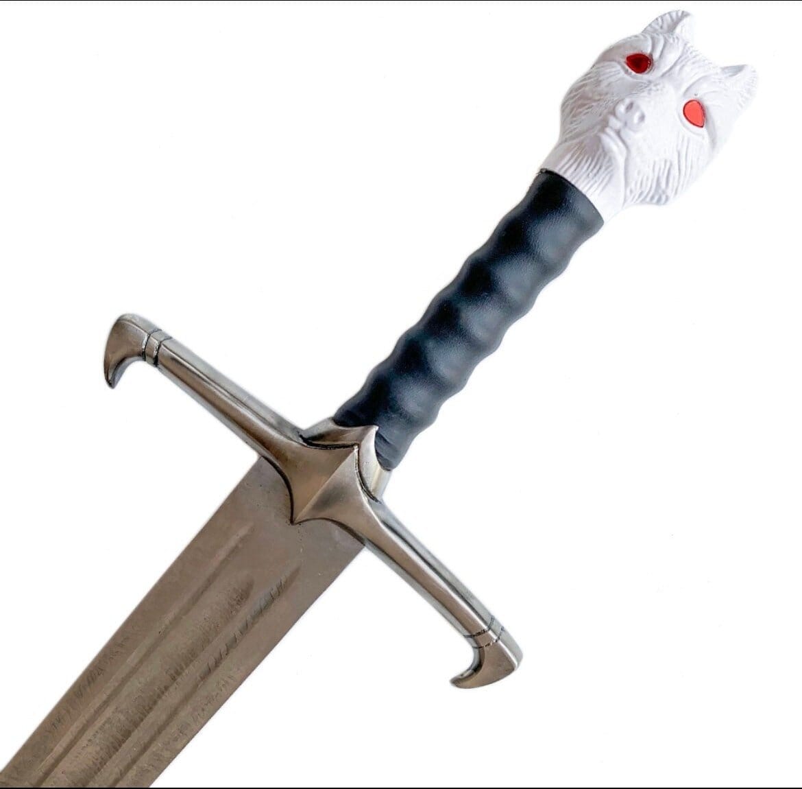 Handmade Fantasy White Wolf Sword With Wall Display Plaque Costume Weapons Terror Defender 