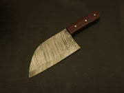 Handmade Forged Berdella Damascus Steel Full Tang Serbian Cleaver Fixed Blade Kitchen Chef Knife With Sheath Knives Terror Defender 