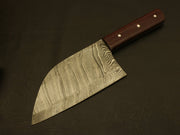 Handmade Forged Berdella Damascus Steel Full Tang Serbian Cleaver Fixed Blade Kitchen Chef Knife With Sheath Knives Terror Defender 