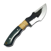 Handmade High Carbon steel Full Tang Micarta Tracker Knife With Leather Sheath Hunting Terror Defender 