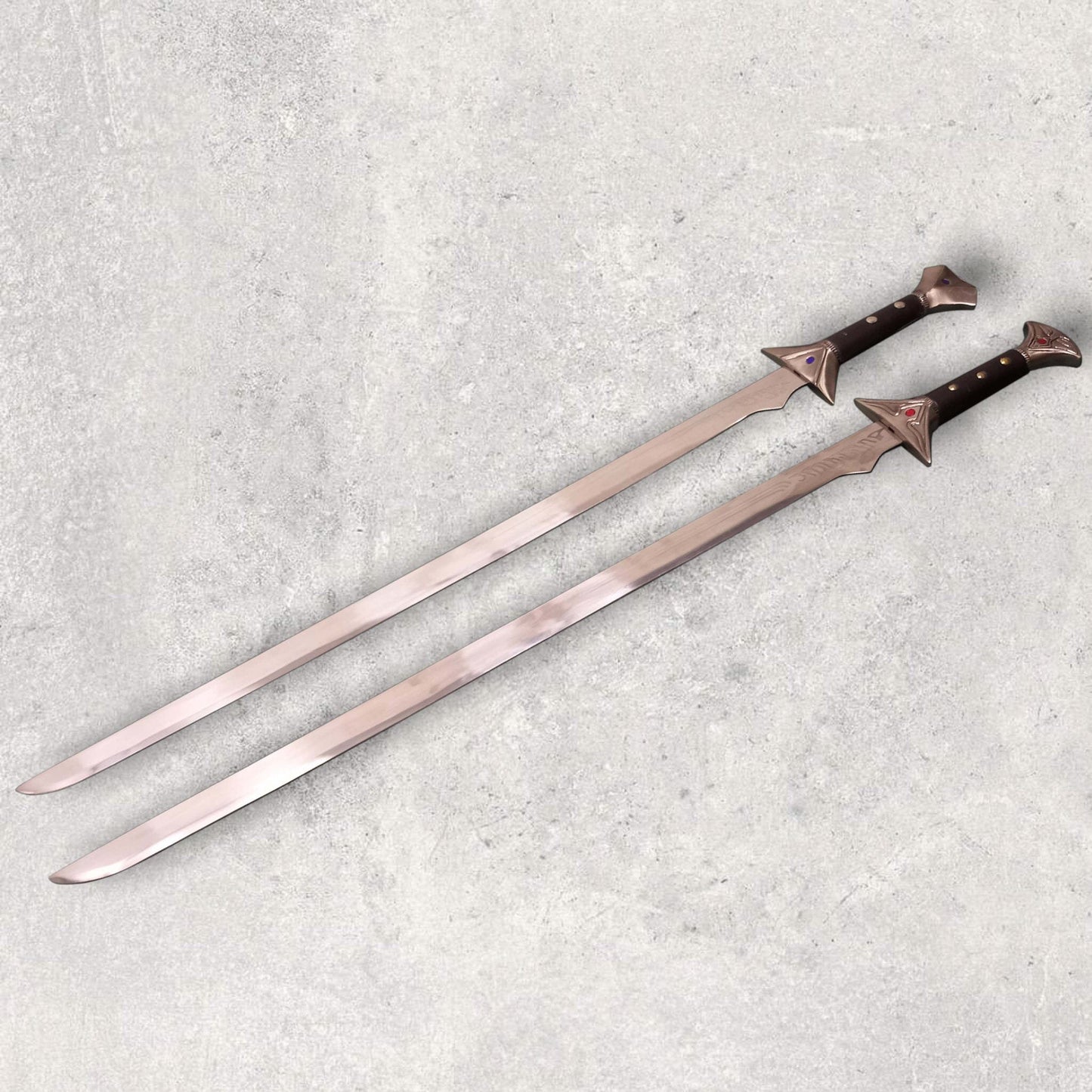 Handmade Stainless Steel Dungeons and Dragons Legend Of Drizzt Do'Urden Icingdeath And Twinkle Replica Swords Pair With Sheath Costume Weapons Terror Defender 