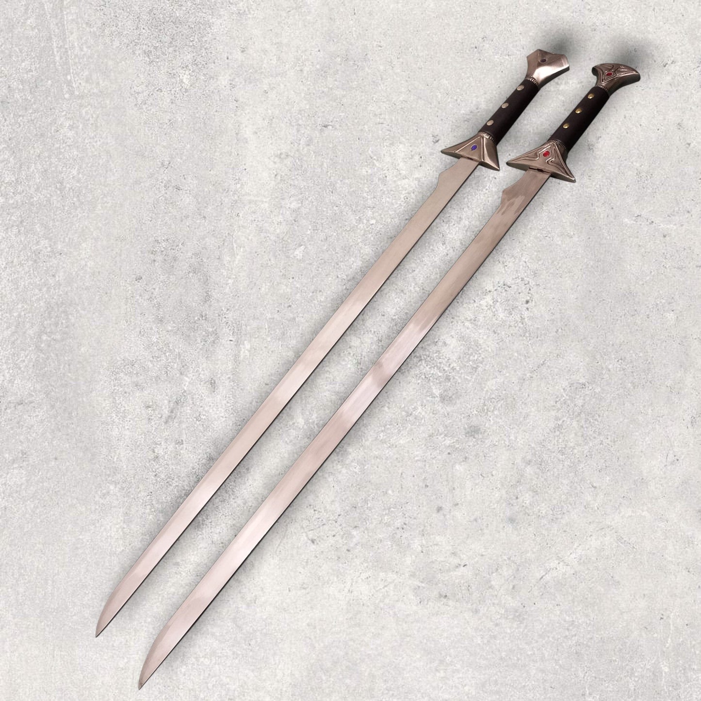 Handmade Stainless Steel Dungeons and Dragons Legend Of Drizzt Do'Urden Icingdeath And Twinkle Replica Swords Pair With Sheath Costume Weapons Terror Defender 