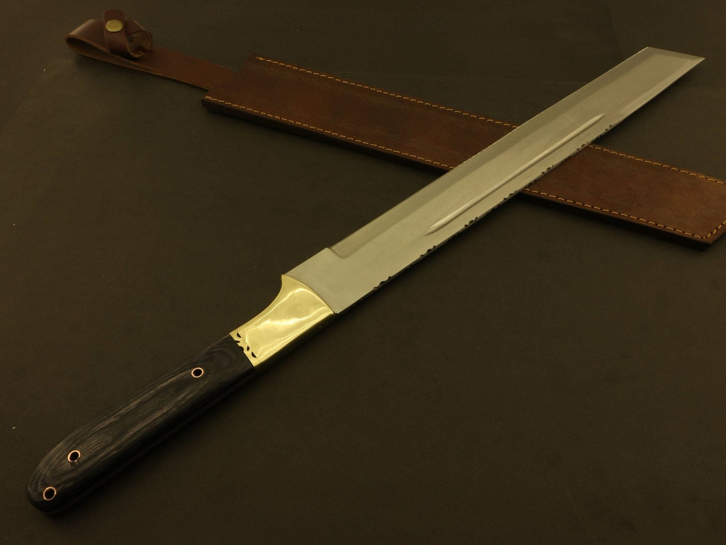 Handmade Stainless Steel Hunting Sword With Sheath Costume Weapons Terror Defender 