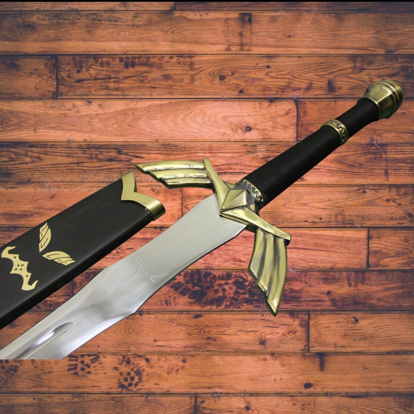 Legend of Zelda Fully Handmade Replica Sword (Black and Gold) Costume Weapons Terror Defender 