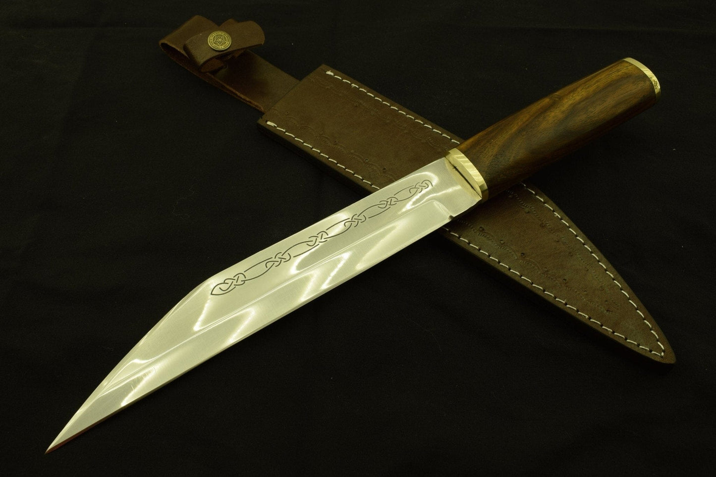 Stunning Gladius Custom Handmade D2 Steel Blade,with fancy pattern / Warrior Dagger / Sheath Hunting Terror Defender 