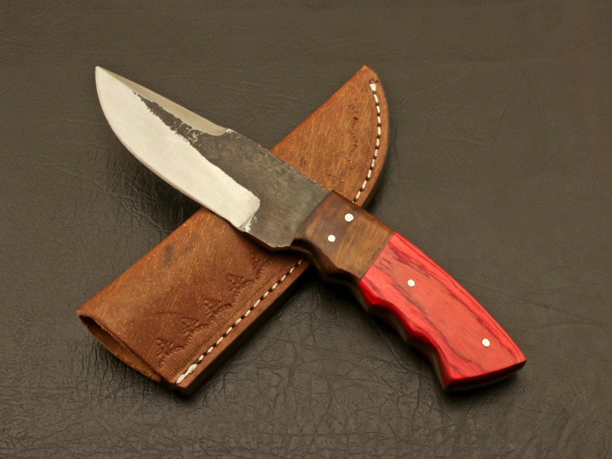 superb looking handmade forged railroad spike carbon steel fixed blade knife Camping Terror Defender 