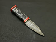 Top Beautiful Handmade Damascus Serrated edge Scottish Dirk Knife Leather Sheath Hunting Terror Defender 