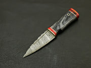 Top Beautiful Handmade Damascus Serrated edge Scottish Dirk Knife Leather Sheath Hunting Terror Defender 