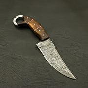 Top Custom Hand Forged Damascus Hunting/Skinning knife - rose/pakka Wood Handle Hunting Terror Defender 