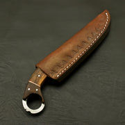 Top Custom Hand Forged Damascus Hunting/Skinning knife - rose/pakka Wood Handle Hunting Terror Defender 