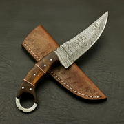 Top Custom Hand Forged Damascus Hunting/Skinning knife - rose/pakka Wood Handle Hunting Terror Defender 