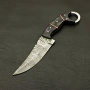 Tops Hand Forged Damascus Steel Hunting/Skinning full Tang Knife-Rosewood Handle/Sheath Hunting Terror Defender 