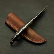 Tops Hand Forged Damascus Steel Hunting/Skinning full Tang Knife-Rosewood Handle/Sheath Hunting Terror Defender 