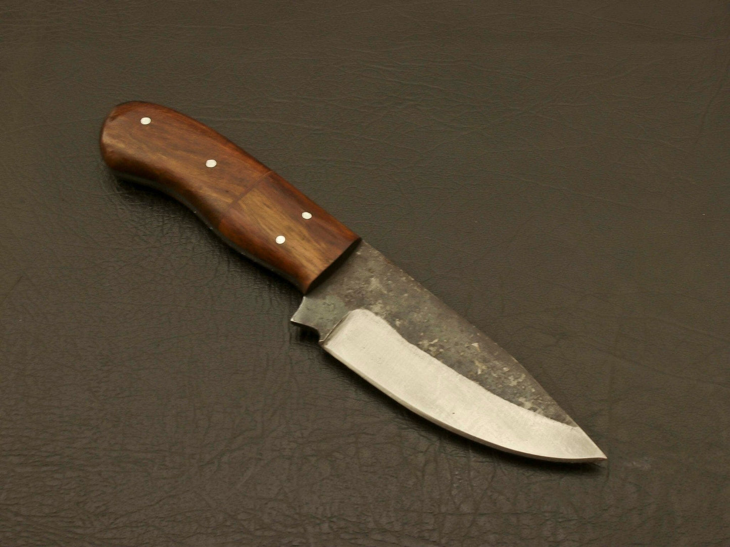 Unleash Your Inner Hunter with a One-of-a-Kind Hand Forged High Carbon Steel Full Tang Hunting Skinner Knife and Custom Leather Sheath Hunting Terror Defender 