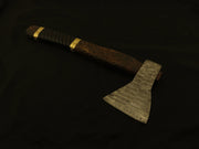 Vikings Handmade Custom Damascus Steel Tomahawk, Hatchet, AXE, INTEGRAL, /Sheath Camping Terror Defender 