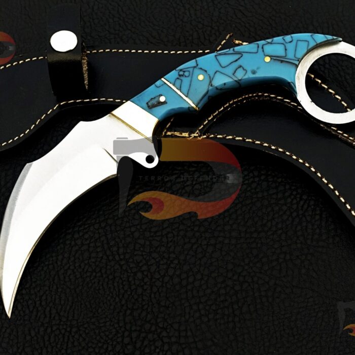 Custom Handmade Stainless Steel hunting karambit, EDC karambit, best karambit, karambits for hunters ,Xmas gifts with Pure Leather Sheath