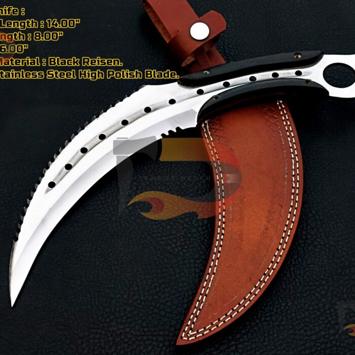 Custom Handmade Karambit knife , hunting karambit, EDC karambit, best karambit, karambits for hunters ,Xmas gifts with Leather Sheath