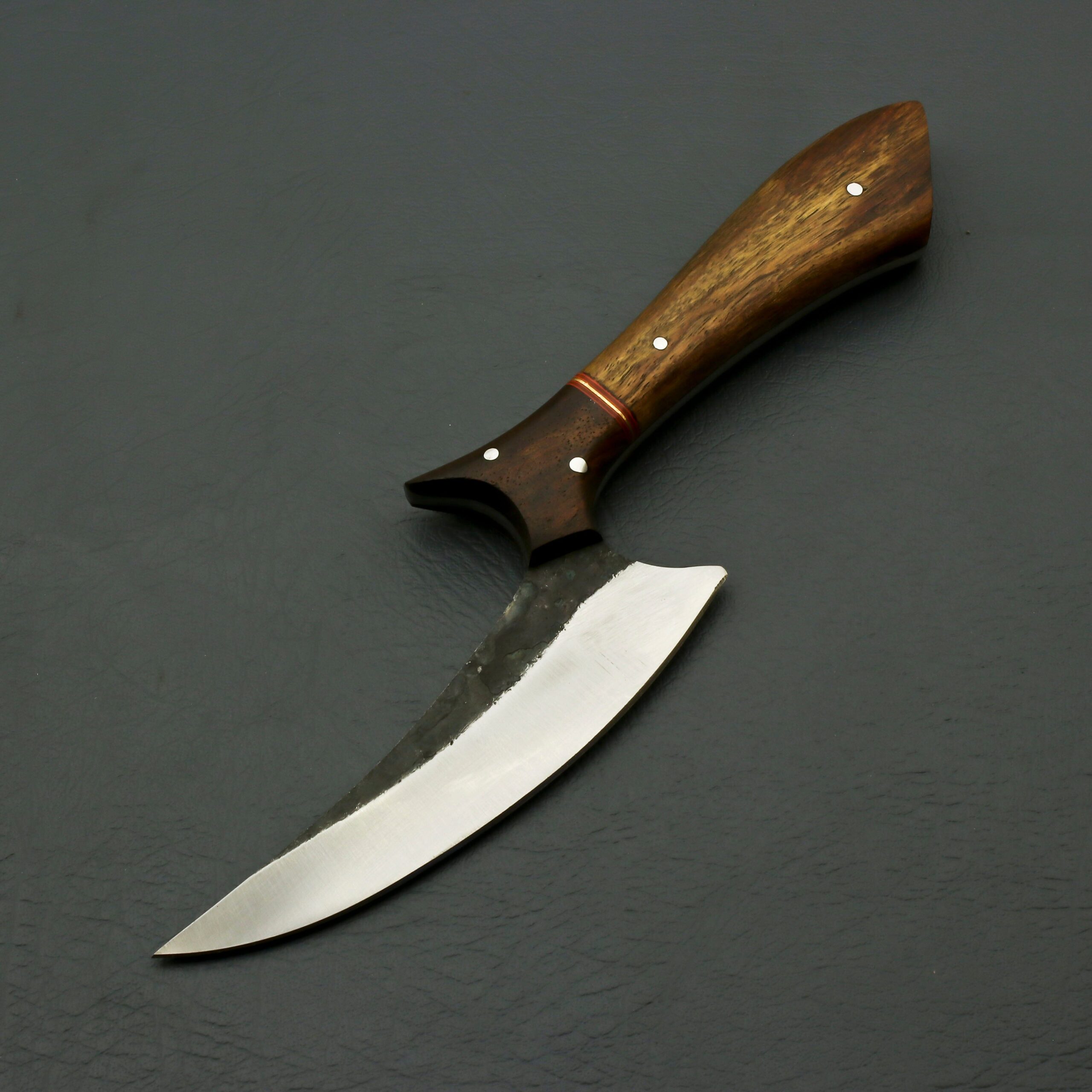 Custom Hand Forged Carbon steel Hunting Skinner Knife with Leather Sheath